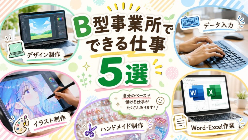 B型事業所でできる仕事5選